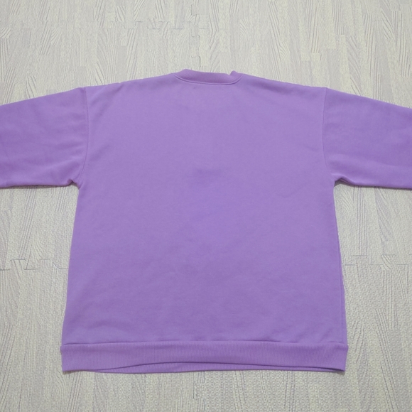 Vintage 80s Sweatshirt Jumper Women's Small Pink Embroidered Cottagecore Floral - Picture 6 of 12